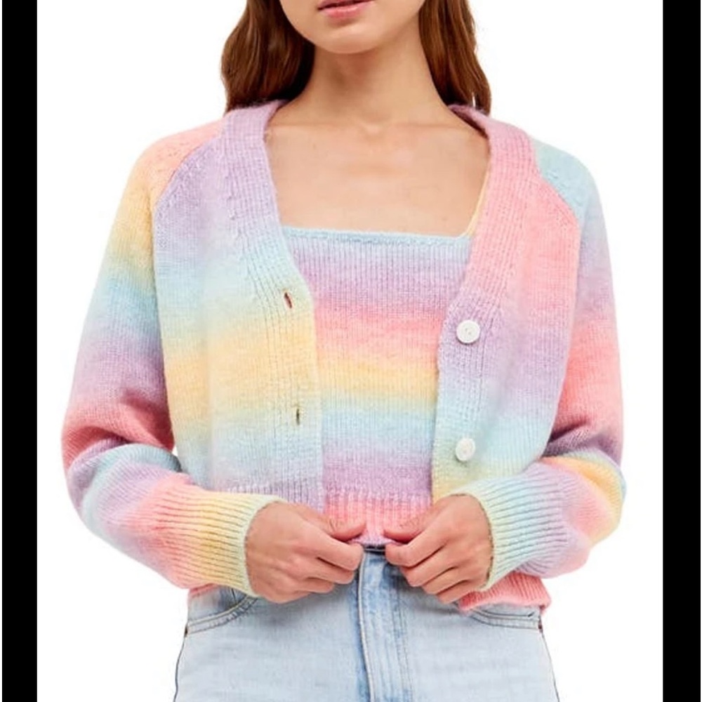 English factory ombré cardigan retails at Nordstrom for $150. NWT